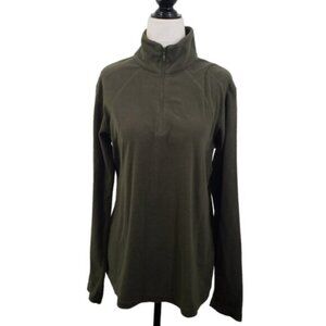 Columbia Green Fleece 1/2 Zip Pullover Long Sleeve Outdoor Activewear Large